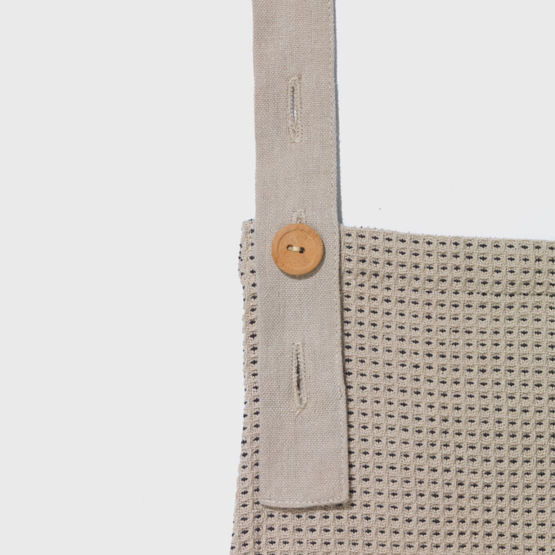  Public Goods Khaki Waffle Weave Apron | 100% Organic Cotton Cooking Apron With Pocket for the Kitchen