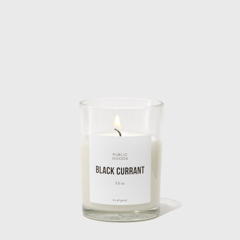 Public Goods Household Black Currant Soy Candle 3.5oz Wood Lid