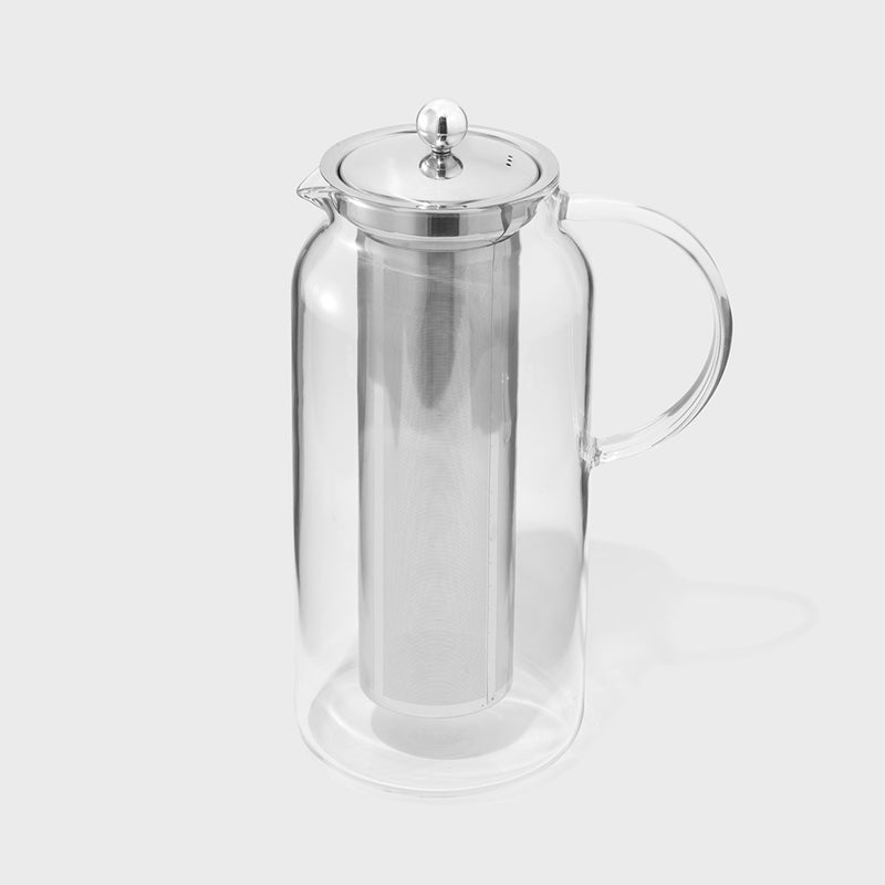 Public Goods Glass Infuser Pitcher | Hot or Cold Water Infuser for Fruit, Tea & Coffee