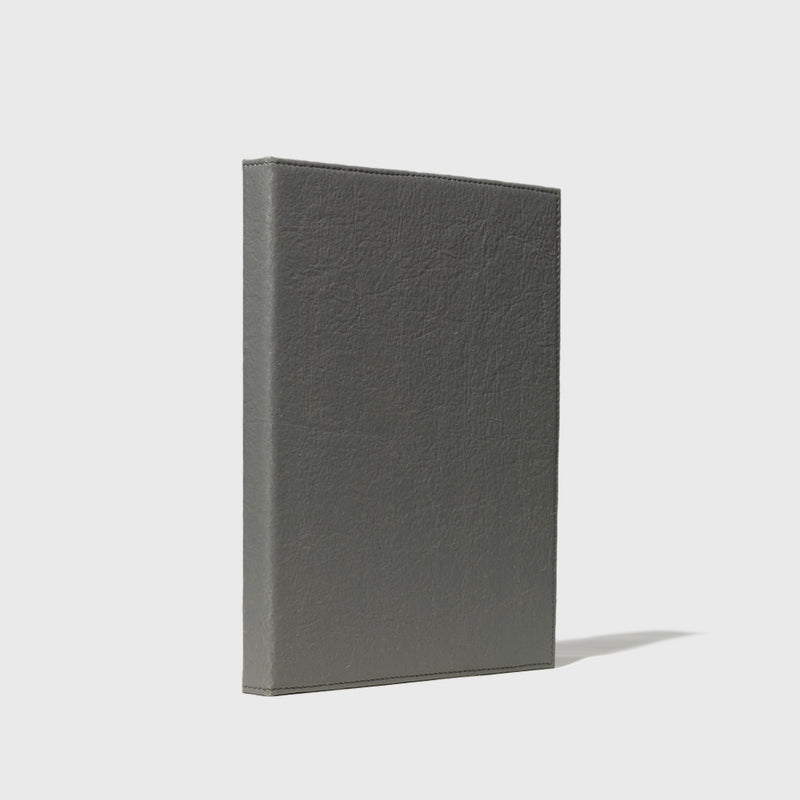 Public Goods Grey Unlined Vegan Leather Notebook (8.5" x 11") | Plant Based Leather & Recycled Cotton Sheets