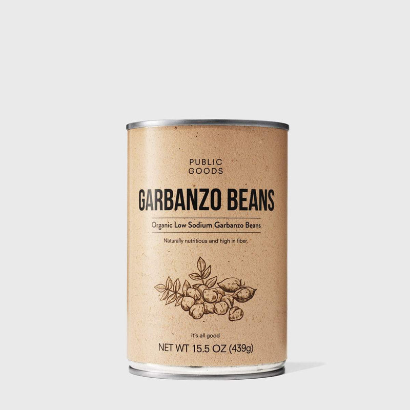 Public Goods Organic Garbanzo Beans | Nutritious & Protein Rich Canned Chickpeas