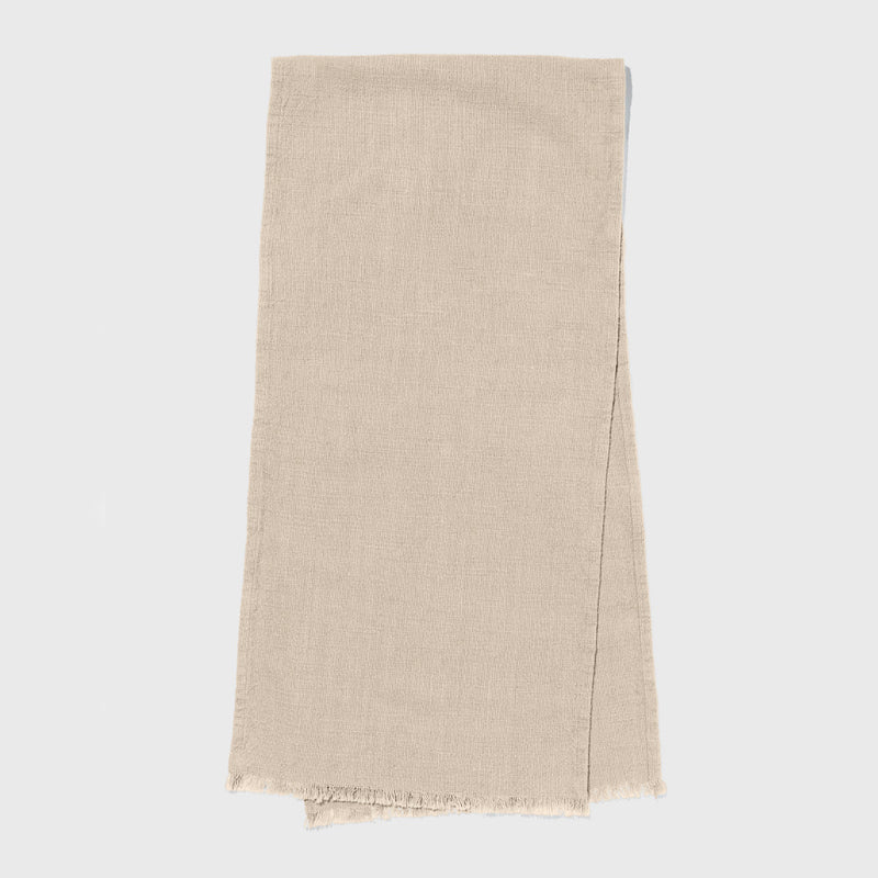 Public Goods 60" Khaki Linen Table Runner | Organic Cotton Tan Table Runner