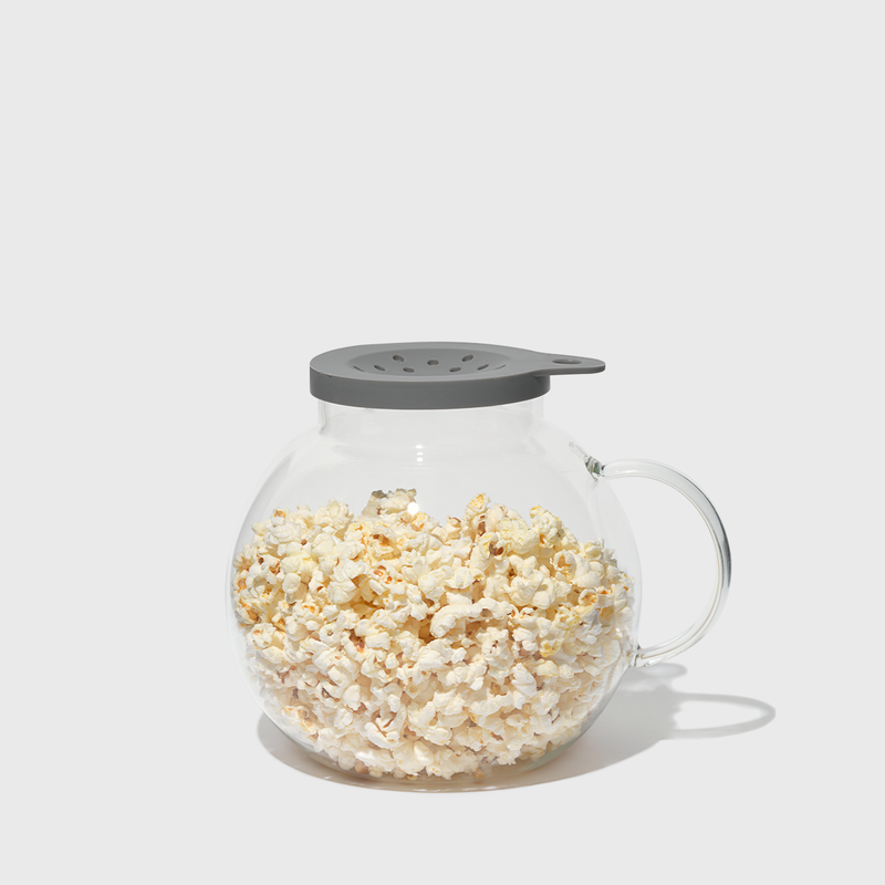 Public Goods Glass Microwave Popcorn Popper w/ Silicone Lid