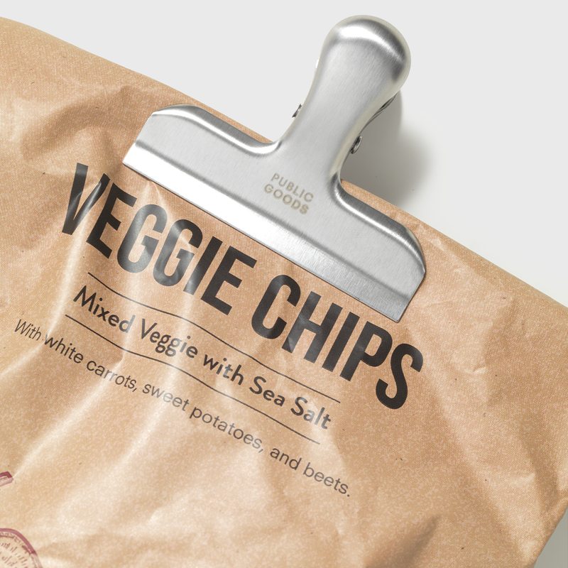 Public Goods Metal Bag Clips (9 pc) | Varying Sizes Great for Chips, Bread & More